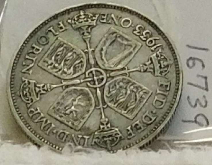 Great Brit:  Sil. (500) 1933 Florin, Geo VI