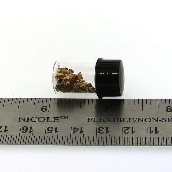 Minature Vial Filled with Pure Gold