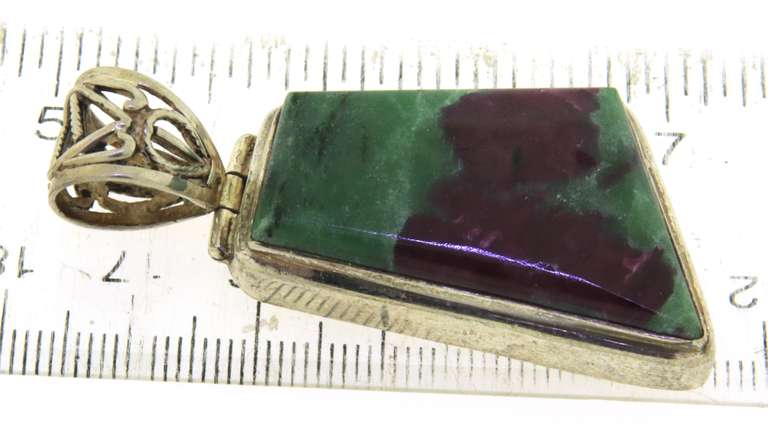 Vintage Sterling Silver Gemstone Pendant