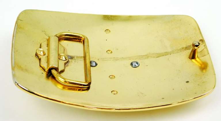 Huge Brass Flying Eagle Belt Buckle