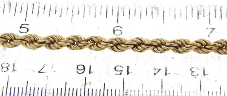 Elegant Yellow Gold Rope Chain Necklace
