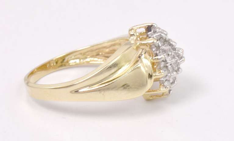 Vintage Diamond Cluster Ring in Gold