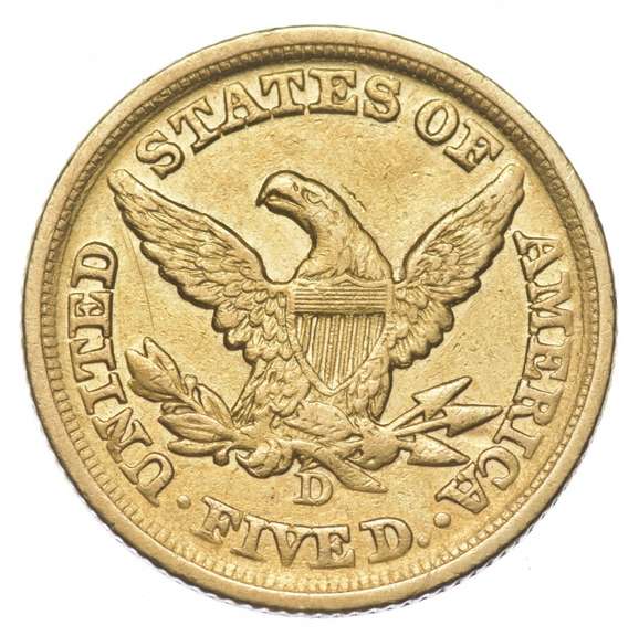1852-D $5 Liberty Head Gold Half Eagle