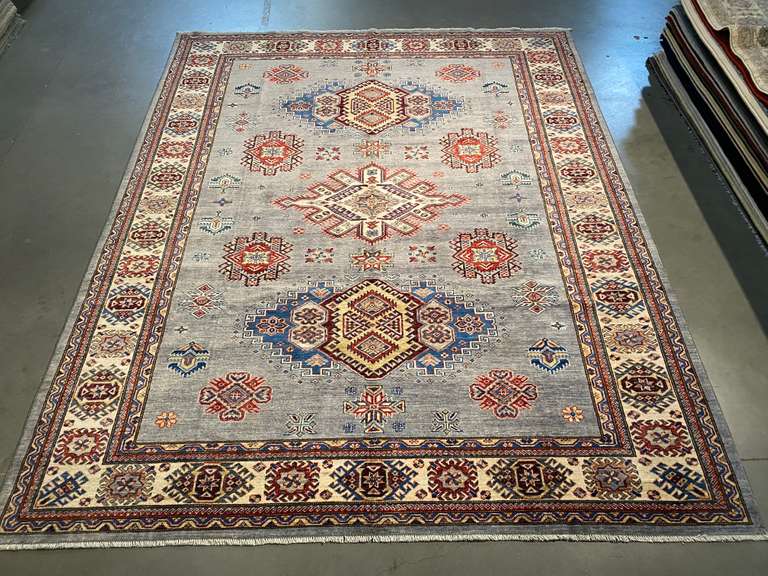 STUNNING FINE SUPER KAZAK RUG 8x10