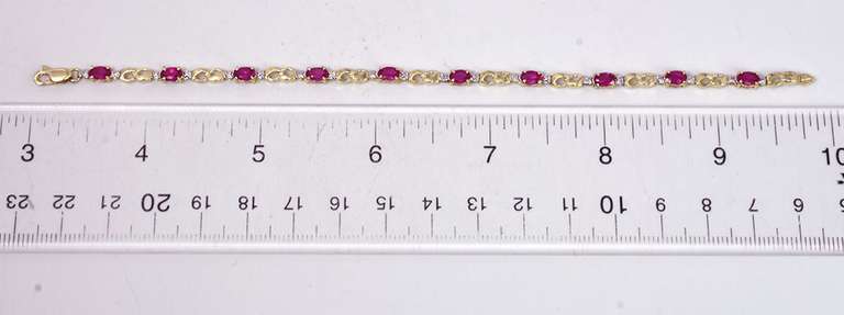 Estate Ruby Bracelet in Yellow Gold