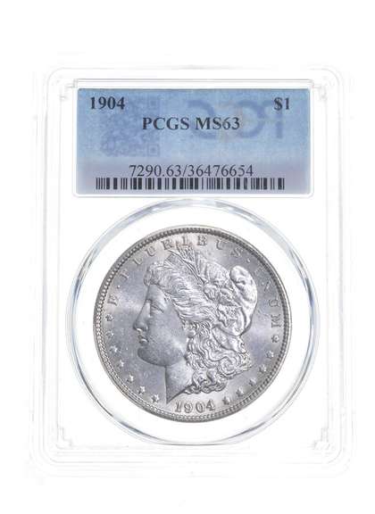 MS63 1904 Morgan Silver Dollar - Graded PCGS