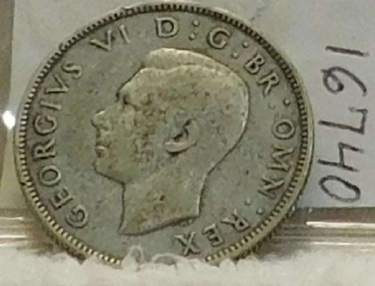Great Brit:  Sil. (500) 1938 2 Shilling, Geo VI