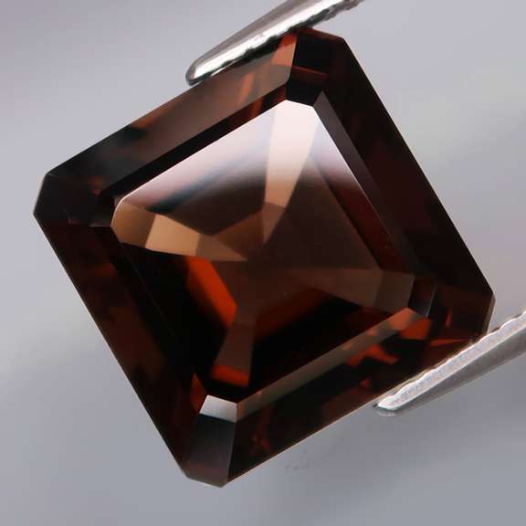 Gem grade! 7.98ct emerald cut Smoky Quartz
