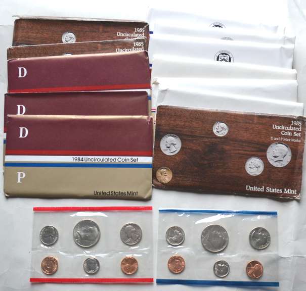 3 Each  US Mint Sets 1984-1986 & 2000