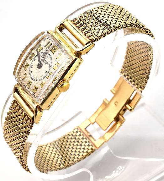 Vintage Jules Juergensen 14 K Gold Watch with 14 K Gold Band.