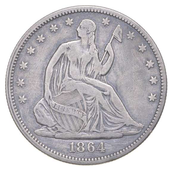 1864 Seated Liberty Half Dollar