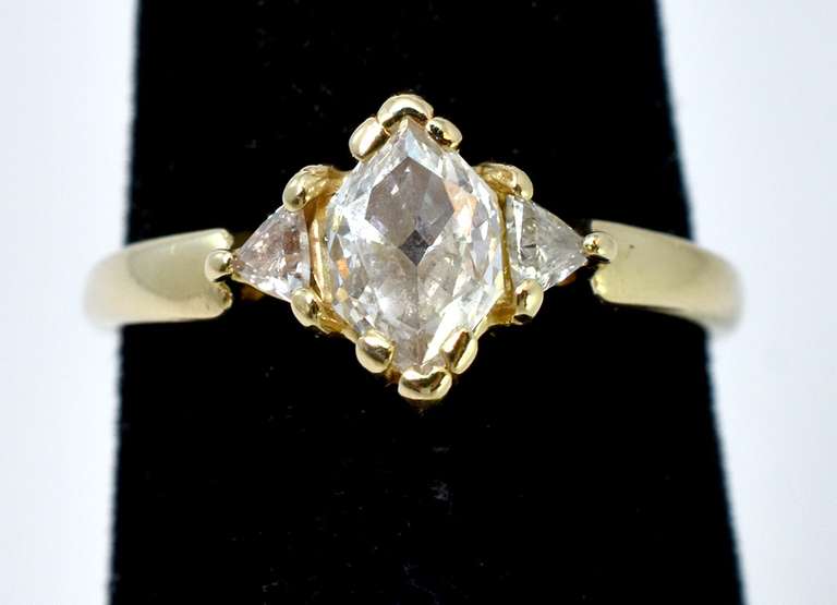 Marquise & Trillion Cut Diamond Ring, 14KT