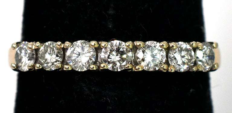 Sweet 7-Stone 0.43CTW Diamond Ring in 14KT Yellow Gold