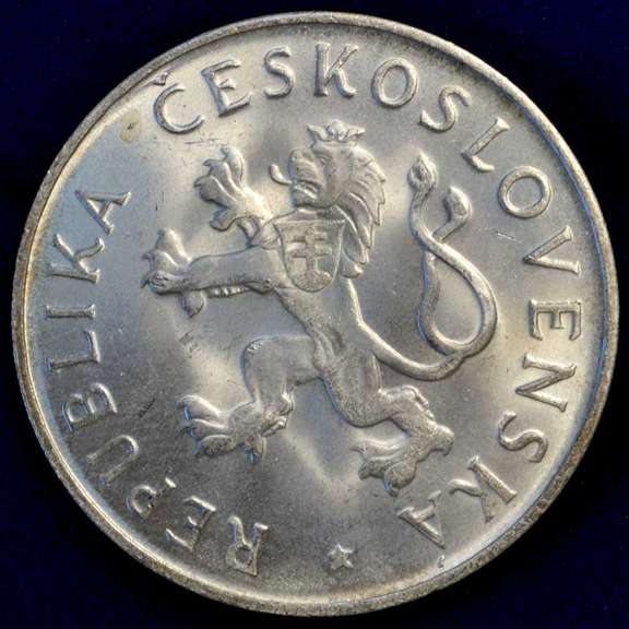 1955 Czechoslovakia 10th Anniversary Liberation From Germany. .900 Silver