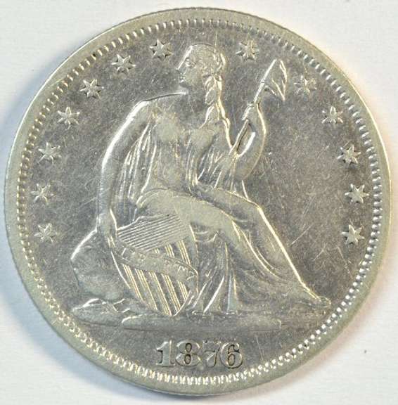 Very attractive 1876-S Seated Liberty Half Dollar. XF/AU