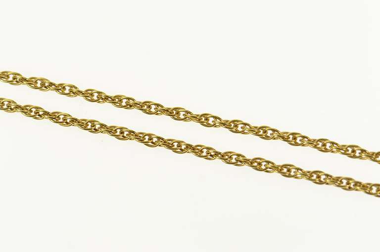 14K Yellow Gold 2.0mm Retro Rolling Cable Link Rope Chain Necklace