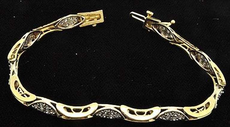1+ctw Diamond Bracelet in 14kt Gold