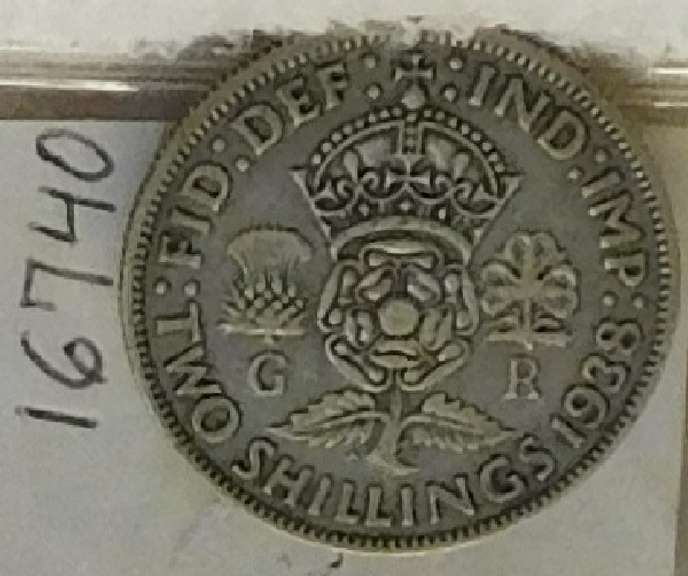 Great Brit:  Sil. (500) 1938 2 Shilling, Geo VI