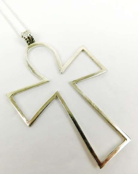 3.5 Inch Sterling Cross with 30 Inch Chain