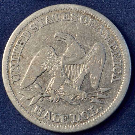1877-S Seated Liberty Half Dollar, Circulated.