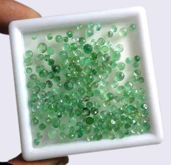 13+ carat collection of rich green Colombian Emeralds