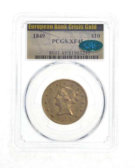 XF45 1849 $10 Liberty Head Gold Eagle - CAC - PCGS