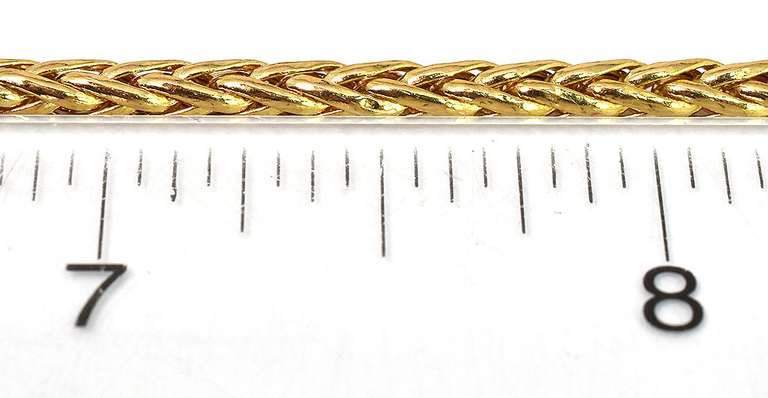Smooth Round Wheat Chain Bracelet in 14KT Yellow Gold