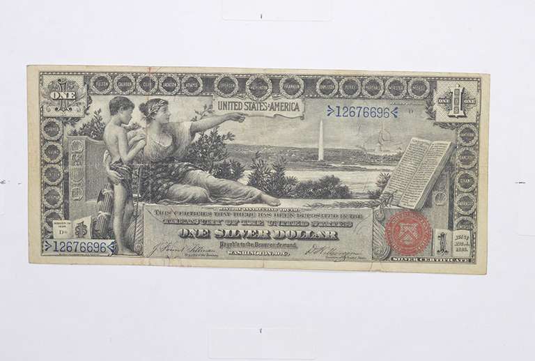1896 $1 Educational Silver Certificate Note - Horse Blanket