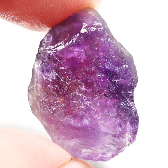 Gorgeous 17.13ct rich violet uncut Amethyst