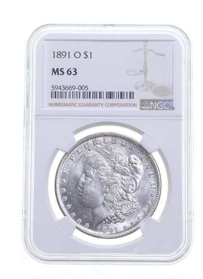 MS63 1891-O Morgan Silver Dollar - Graded NGC