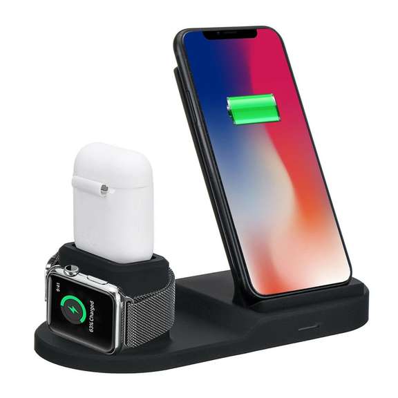 10W Qi Wireless Charger Phone Holder Earbuds Charger