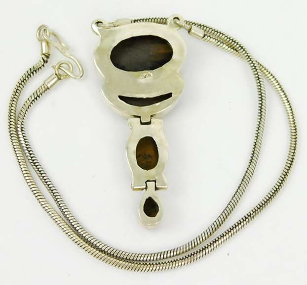 Big & Bold Sterling Tiger Eye Necklace