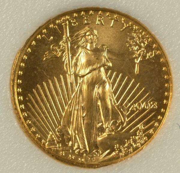 Pristine Gem BU 2003 $5 American Gold Eagle coin
