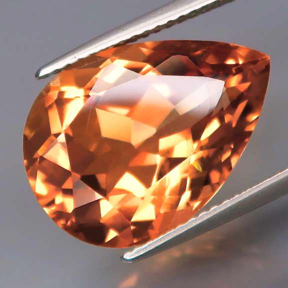 Vibrant 14.08ct orange amber imperial Topaz
