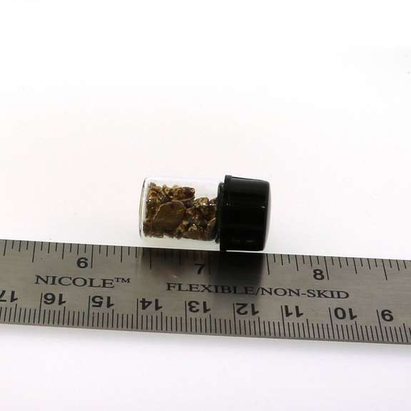 Minature Vial Filled with Pure Gold