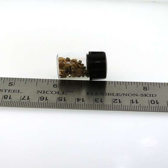 Minature Vial Filled with Pure Gold