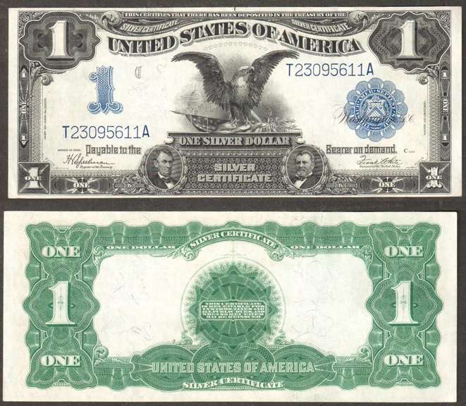 $1 1899 Silver Cert, Fr. 237 Black Eagle Choice VF-XF