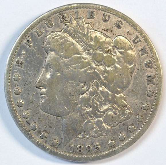 Ultra Rare 1895-S Morgan Silver Dollar. Key date