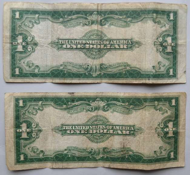 2 1923 Large Size $1 Silver Certificates