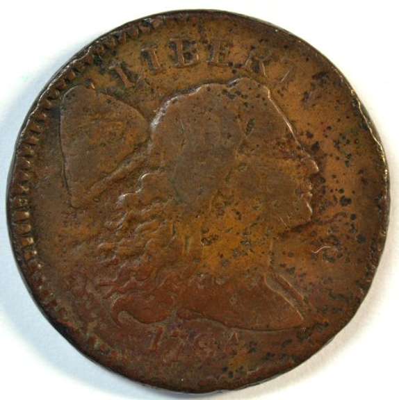Very scarce 1794 Flowing Hair Large Cent. Full Date