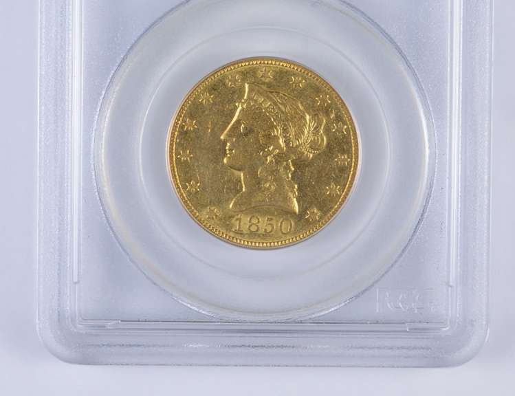 AU53 1850-O $10 Liberty Head Gold Eagle - Graded PCGS