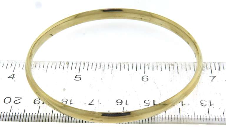 Powerful Yellow Gold Bangle Bracelet