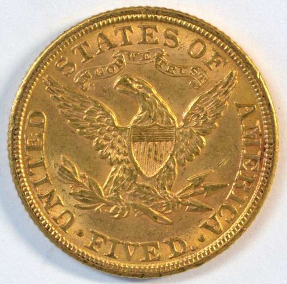 Very Choice BU 1907 US $5 Liberty Gold Piece