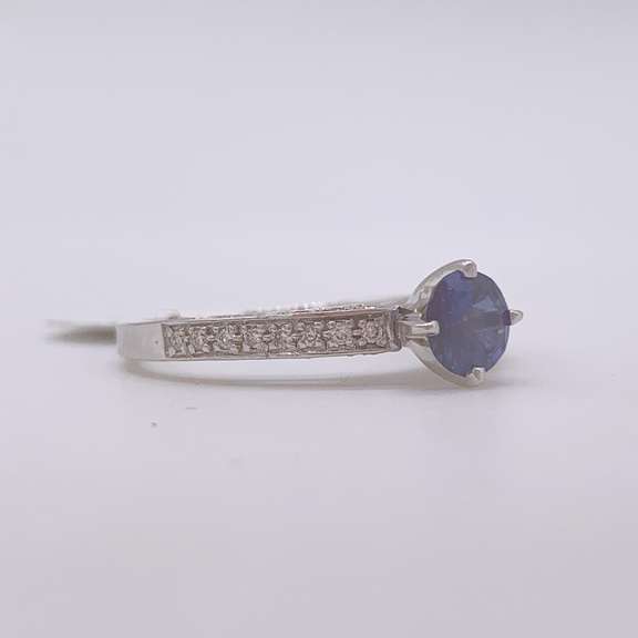 14kt Gold, Blue Sapphire, & Diamond Cocktail Ring