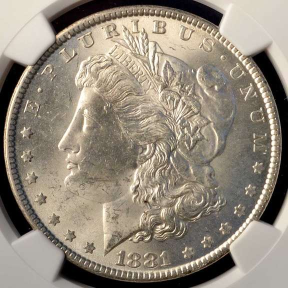 1881 Morgan Silver Dollar. NGC MS63.