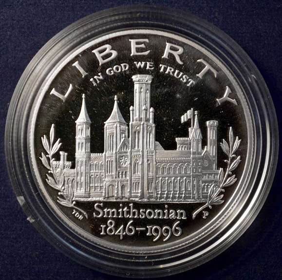 1996 Smithsonian Institution 150th Anniversary Commemorative Coin. Proof Dollar.