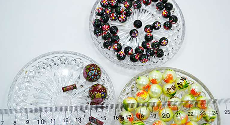 Lot of 89 Ct Tensha Japan Pearl Beads, Round and Tube