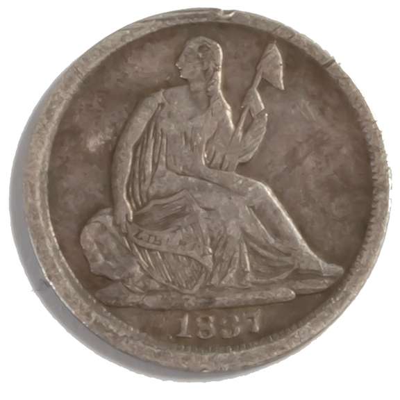 1837 Gobrecht No Star Small Date Half Dime