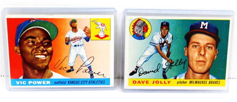2 Topps 1955 Baseball Cards