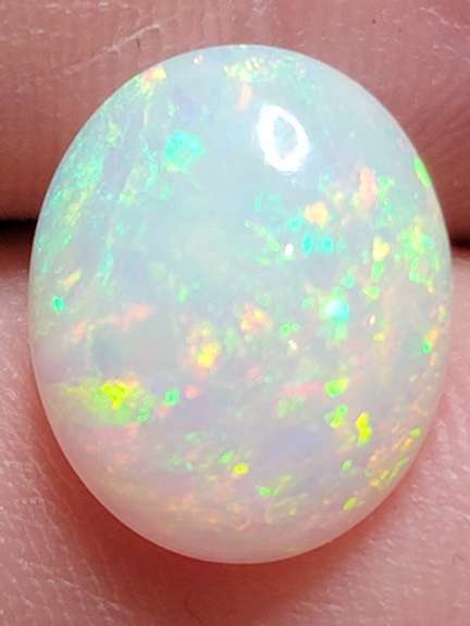 Snow white! FULL BODY 3.07ct fairy fire Welo Opal
